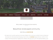 Tablet Screenshot of kensingtonpointe-apts.com